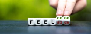 feel good と書かれたサイコロ