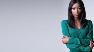 自信満々の女性